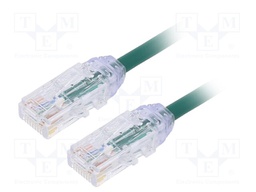 Patch cord; TX6A-28™,U/UTP; 6a; solid; Cu; LSZH; green; Len: 1m