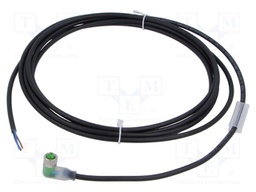 Cable: for sensors/automation; M8; PIN: 3; angled; 3m; plug; 30VDC