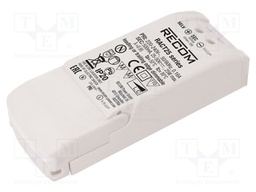 Power supply: switched-mode; LED; 25W; 12÷24VDC; 1050mA; IP20; 100g