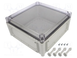 Enclosure: wall mounting; X: 280mm; Y: 280mm; Z: 130mm; EK; grey; IK08