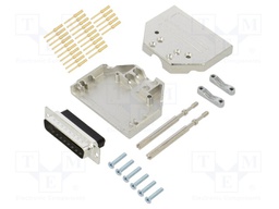 D-Sub; PIN: 25; plug; male; shielded; crimped; for cable