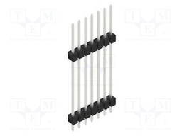 Connector: pin strips; pin header; male; PIN: 7; 2.54mm; THT; 1x7
