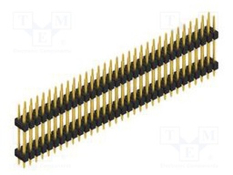 Connector: pin strips; pin header; male; PIN: 64; 2.54mm; THT; 2x32