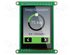 Display: TFT; 2.8"; 240x320; Illumin: LED; 69.03x85.2x8.29mm; RGB