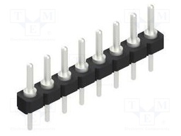 Connector: pin strips; pin header; male; PIN: 8; 2.54mm; THT; 1x8