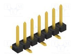 Connector: pin strips; pin header; male; PIN: 7; 2.54mm; SMT; 1x7