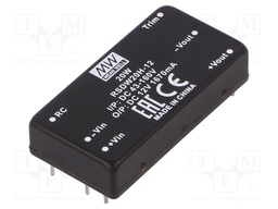 Converter: DC/DC; 20W; Uin: 43÷160V; 12VDC; Iout: 1670mA; 2"x1",DIP