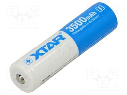 Re-battery: Li-Ion; 18650,MR18650; 3.6V; 3500mAh; Ø18.4x69mm; 10A