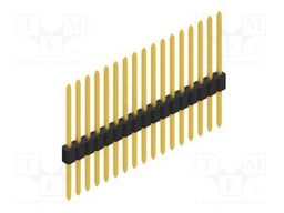 Connector: pin strips; pin header; male; PIN: 17; 1.27mm; THT; 1x17