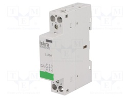 Contactor: 2-pole installation; NO x2; 24VAC; 20A; DIN; IKA