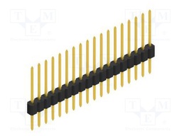 Connector: pin strips; pin header; male; PIN: 18; 1.27mm; THT; 1x18