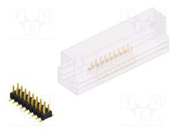 Connector: pin strips; pin header; male; PIN: 18; 2.54mm; SMT; 2x9