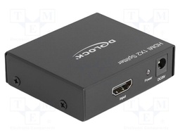 Splitter; HDMI 1.4; 3D,HDCP 1.3,UHD 2160p; 1.5m; black; metal