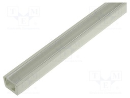 Profiles for LED modules; transparent; surface; L: 1m; MDF