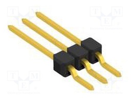 Connector: pin strips; pin header; male; PIN: 3; 2.54mm; SMT; 1x3