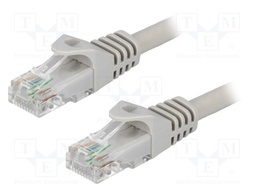 Patch cord; U/UTP; 6; stranded; CCA; PVC; grey; 3m