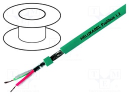 Wire: data transmission; 1x24AWG; PUR; turquoise; stranded; Cu