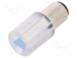 Indicator: LED; BA15D,T20; blue; plastic; 230VAC; 230VDC; -20÷60°C