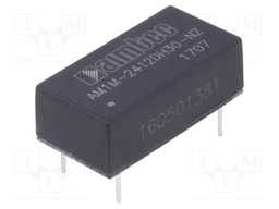 Converter: DC/DC; 1W; Uin:21.6÷26.4V; Uout:12VDC; Uout2:-12VDC