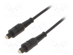 Cable; Toslink plug,both sides; 7.5m; black; Øcable: 5mm