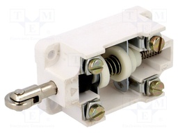 Limit switch; pusher with orthogonal roller; NO + NC; 16A; IP00