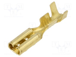 Terminal: flat; 2.8mm; 0.5mm; female; 0.5÷1.25mm2; crimped; brass