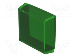 Actuator lens; OptoHiT; green; plastic; 30x30mm