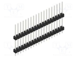 Connector: pin strips; pin header; male; PIN: 19; 2.54mm; THT; 1x19