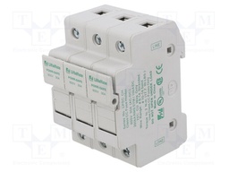Fuse holder; cylindrical fuses; 10.3x38mm; DIN; 30A; 600V; Poles: 3