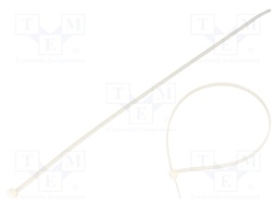 Cable tie; L: 300mm; W: 3.5mm; polyamide; natural; 100pcs; -35÷85°C
