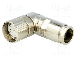 Connector: M23; plug; PIN: 19(3+16); female; soldering; for cable