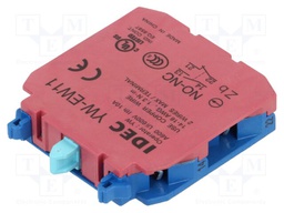 Contact Block, YW and CW Series, 1NO / 1NC, Screw Terminals