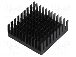 Heatsink: extruded; grilled; black; L: 40mm; W: 40mm; H: 14.5mm