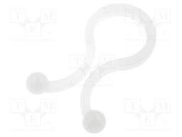 Cable clips; 7.2mm; polyamide; natural; UL94V-2