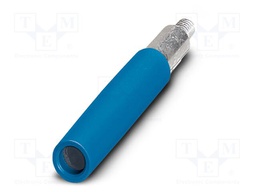 Test socket; screw terminal; PA; ways: 1; W: 6mm; H: 6mm; Body: blue