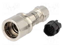 Connector: circular; plug; male; PIN: 16; w/o contacts; for cable