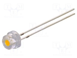 LED; 4.8mm; white warm; blinking; 5÷6.5mcd; 18(typ)lm; 140°; THT