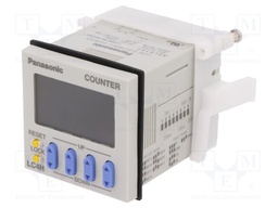 Counter: electronical; 2x LCD; pulses; 9999; SPDT; Cutout: 45x45mm