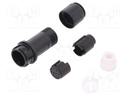 Connector: circular; plug; male; PIN: 10; w/o contacts; for cable
