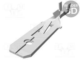 Terminal: flat; 6.3mm; 0.8mm; male; 0.3÷0.8mm2; crimped; for cable