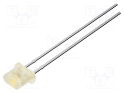 LED; white warm; 750mcd; 115°; Front: flat; 3000K; 2x4x4.1mm; tower