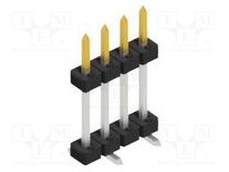 Connector: pin strips; pin header; male; PIN: 4; 2mm; SMT; 1x4; 100V