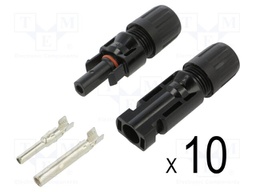 Connector: solar; male + female; straight; 4÷6mm2; with contacts