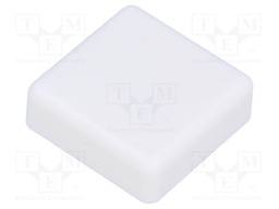 Button; square; white; Application: TACTS-24; 12x12mm