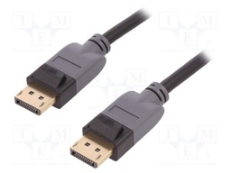 Cable; DisplayPort 1.3; DisplayPort plug,both sides; 2m; black