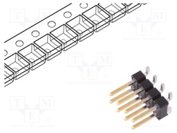 Pin header; pin strips; BERGSTIK; male; PIN: 8; vertical; 2.54mm