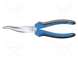 Pliers; half-rounded nose; bent; for gripping,for bending; 200mm