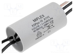 Capacitor: polypropylene; X1,Y2; Cx: 100nF; Cy: 2.7nF; 250VAC; ±20%