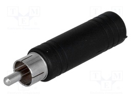 Adapter; Jack 6.35mm socket,RCA plug; mono