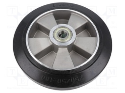 Transport wheel; Ø: 250mm; W: 50mm; 550kg; Mat: elastic rubber